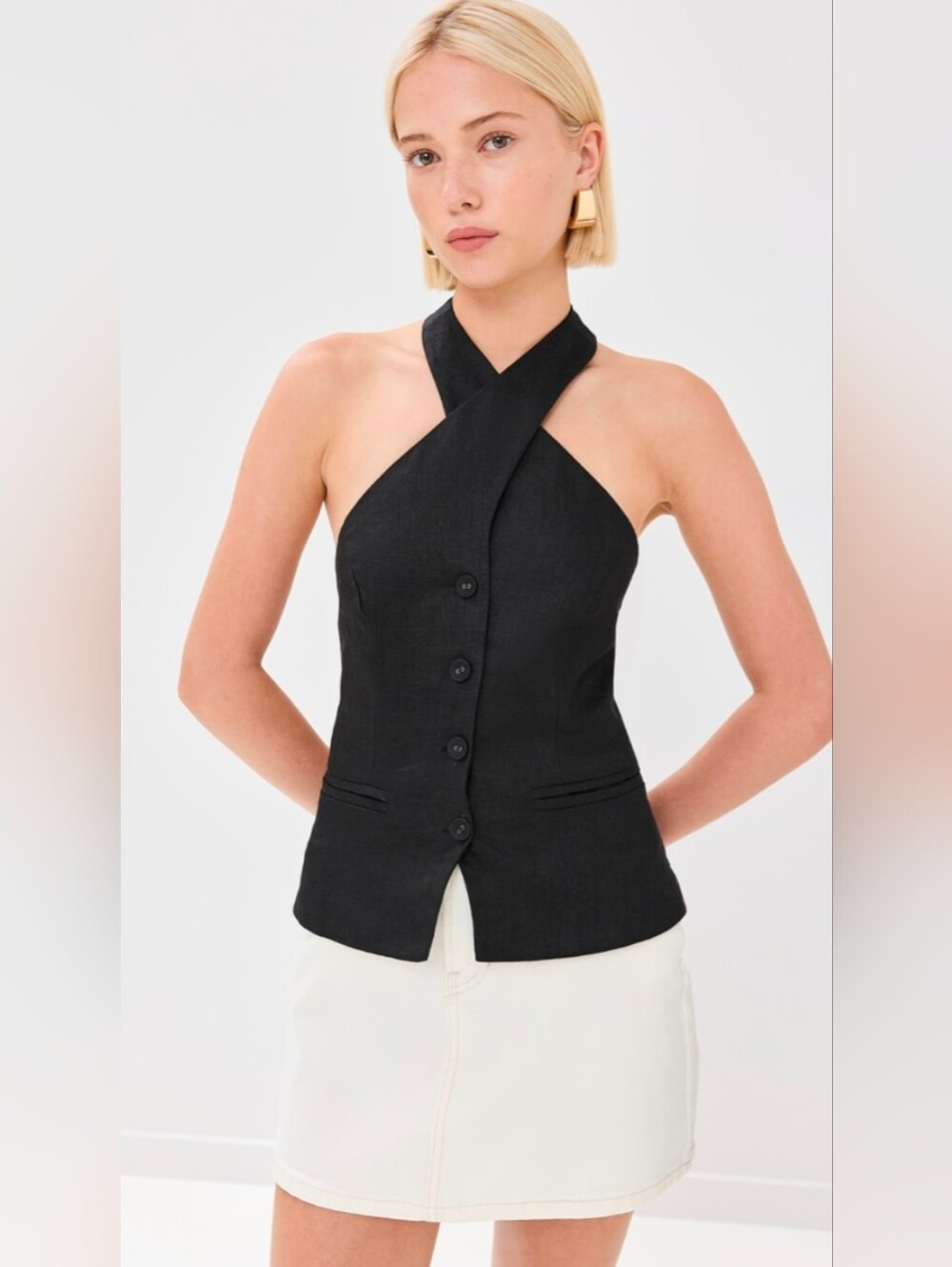 Reformation Tate Linen Top - Size 4